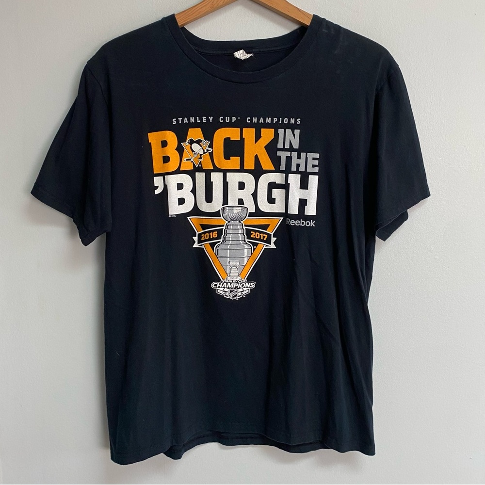 VINTAGE PITTSBURGH PENGUINS STANLEY CUP T-SHIRT - LARGE